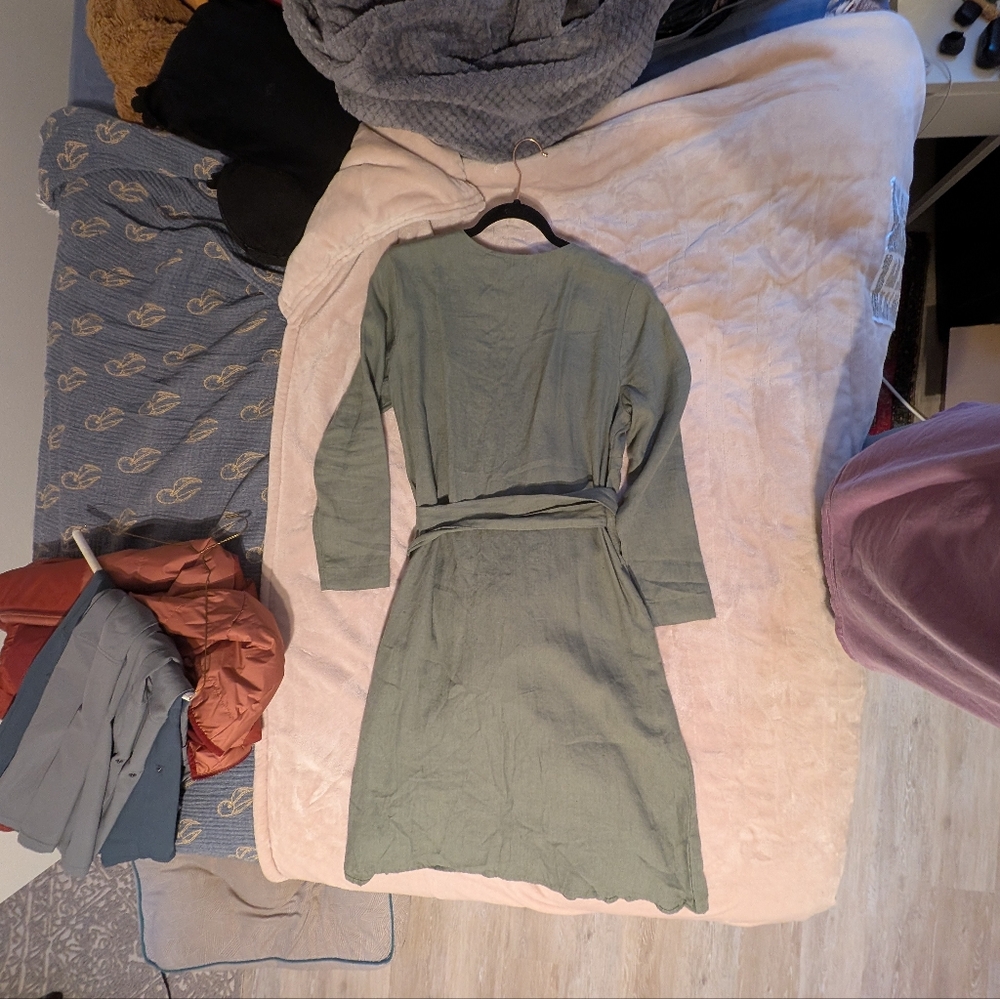 LinenFox Rosemary Linen Wrap Dress - Picture 5 of 6